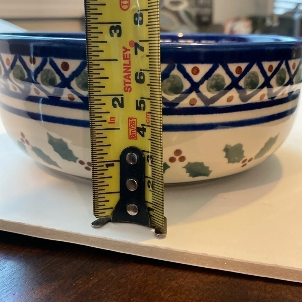 Boleslawiec ceramic serving bowl C 6. Hand made in Poland